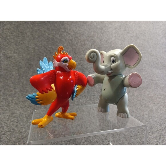 Rainforest Cafe Rio Red Macaw & Posing Elephant Movable Action Figure VTG 2000 - Picture 10 of 10